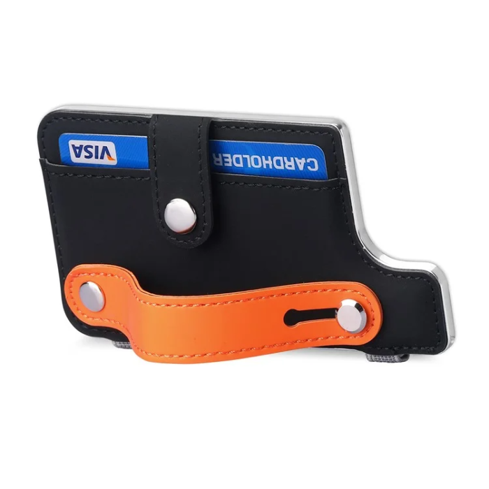 A-One Brand - Korthållare Kickstand PU-läder - Svart
