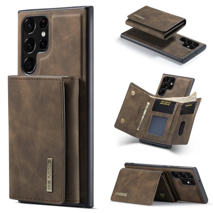 DG.MING - DG.MING Konstläder Plånboksfodral för Samsung Galaxy S24 Ultra - Brun