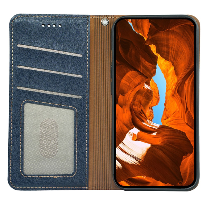 A-One Brand - OnePlus 15 Plånboksfodral RFID Blocking Closure Läder - Blå