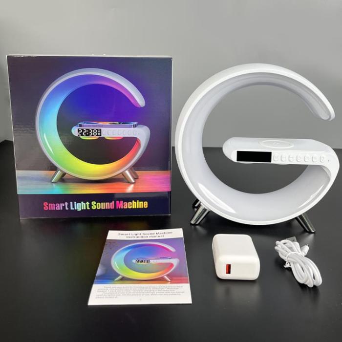 A-One Brand - Multifunktionel N69 Trådlös Laddare 15W Bluetooth Högtalare - Vit