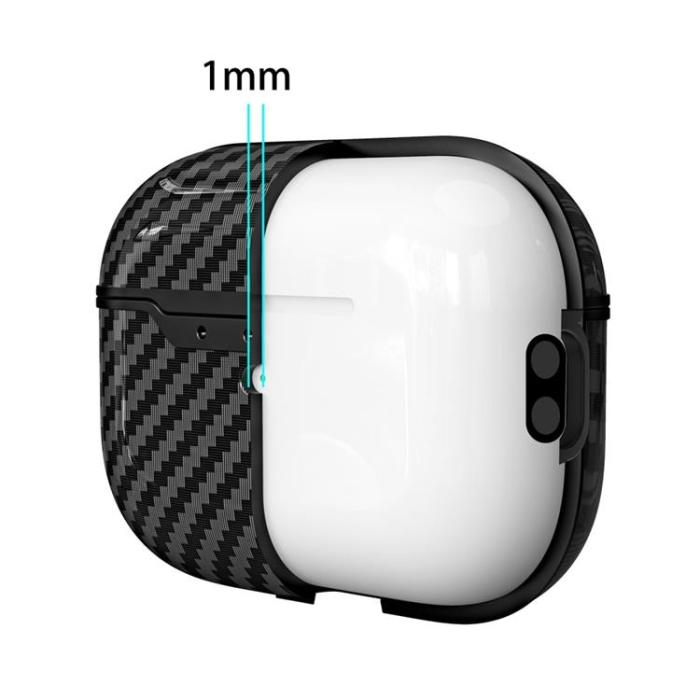 A-One Brand - AirPods Pro 2 Skal Carbon Fiber TPU - Grön