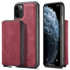 JEEHOOD - JEEHOOD iPhone 11 Pro Max Pl&aring;nboksfodral Konstl&auml;der TPU R&ouml;d