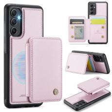 JEEHOOD - JEEHOOD J05 Fodral f&ouml;r Samsung Galaxy A34 5G Konstl&auml;der Rosa