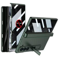 GKK - GKK Samsung Galaxy Z Fold6 Fodral &Auml;kta l&auml;der - Gr&ouml;n