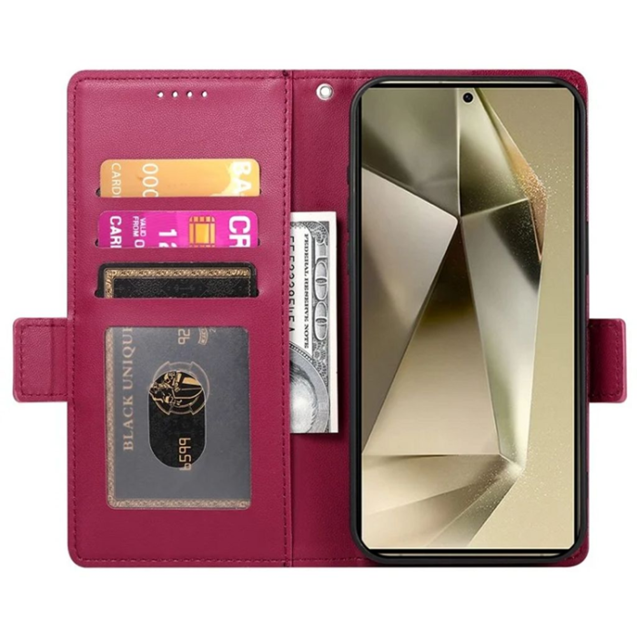 OEM - Galaxy S25 Ultra Plånboksfodral - Röd