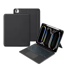 Tech-Protect - Tech-Protect iPad Pro 13 (2024) Fodral med Engelskt Tangentbord