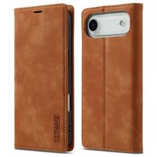 LC.imeeke - LC.IMEEKE iPhone Air Pl&aring;nboksfodral Konstl&auml;der- Brun
