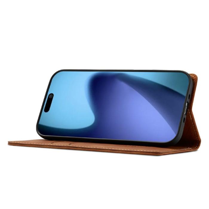 LC.imeeke - LC.IMEEKE iPhone Air Plånboksfodral Konstläder- Brun