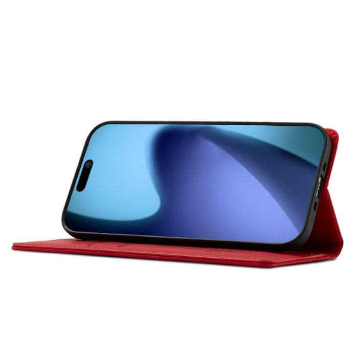 LC.imeeke - LC.IMEEKE iPhone Air Plånboksfodral Konstläder- Röd