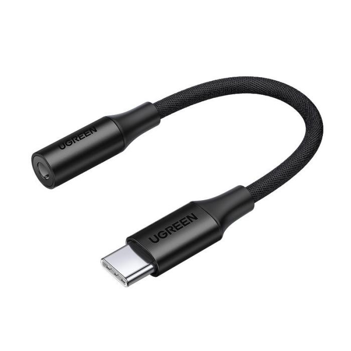 Ugreen - Ugreen USB-C Till Audio Adapter 10cm - Svart
