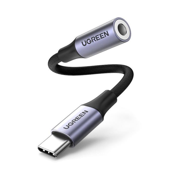 Ugreen - Ugreen USB-C Till Audio Adapter 10cm - Svart