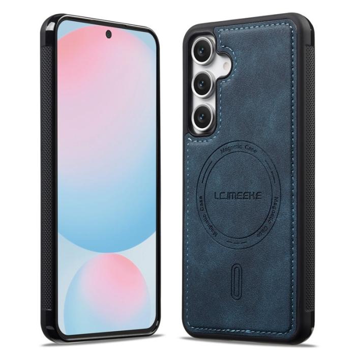 LC.imeeke - LC.IMEEKE L6 Fodral KonstLäder Samsung Galaxy A56 5G - Blå