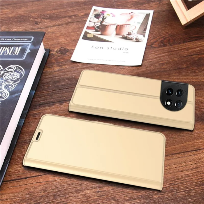 OEM - OnePlus 11 5G Plånboksfodral Flip Folio Kickstand - Guld