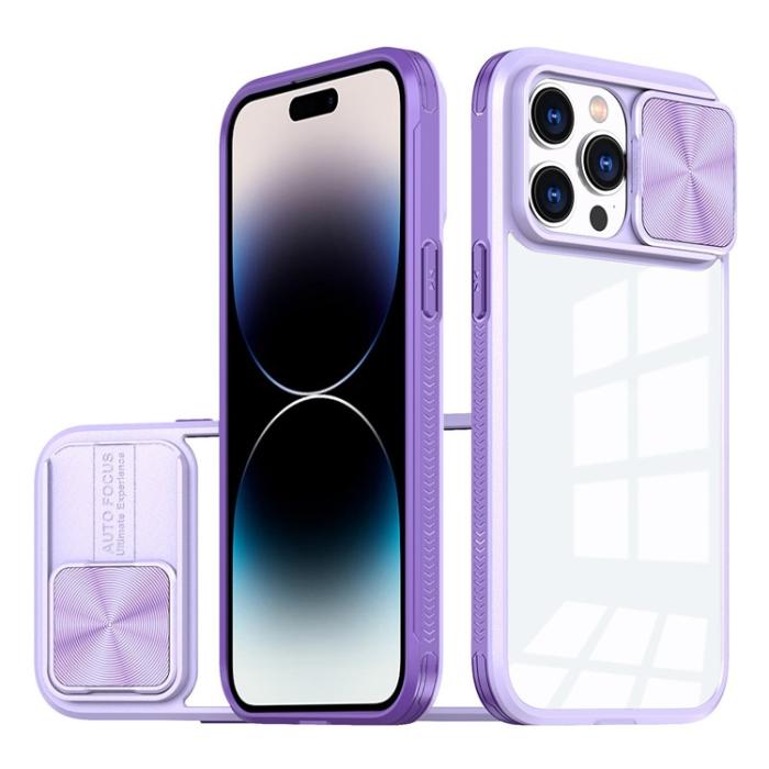 OEM - iPhone 14 Pro Skal Camera Slider - Lila