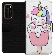 iSecrets - Plånboksfodral till Huawei P40 med Glad enhörning