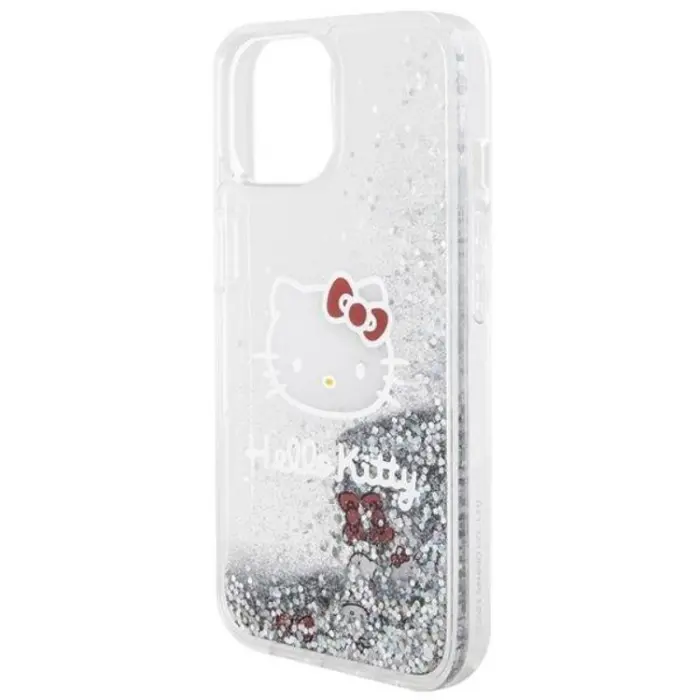 Hello Kitty - Hello Kitty iPhone 15 Mobilskal Liquid Glitter Charms