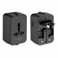 Tech-Protect - Tech-Protect Reseadapter EU/UK/US/AU TA300 - Svart