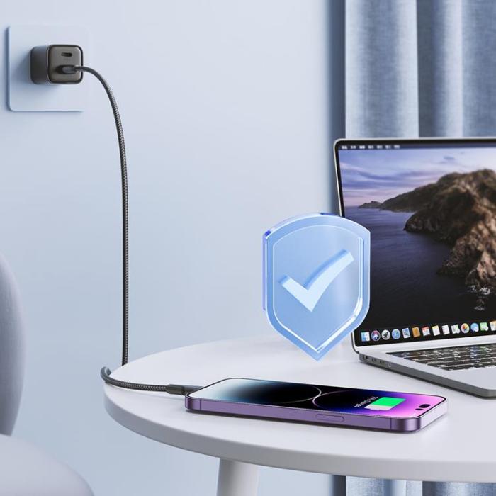 Joyroom - Joyroom Surpass USB-A till Lightning kabel 2m - Svart