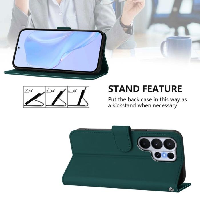 OEM - Samsung Galaxy S26 Ultra Fodral Konstläder - Mörkgrön
