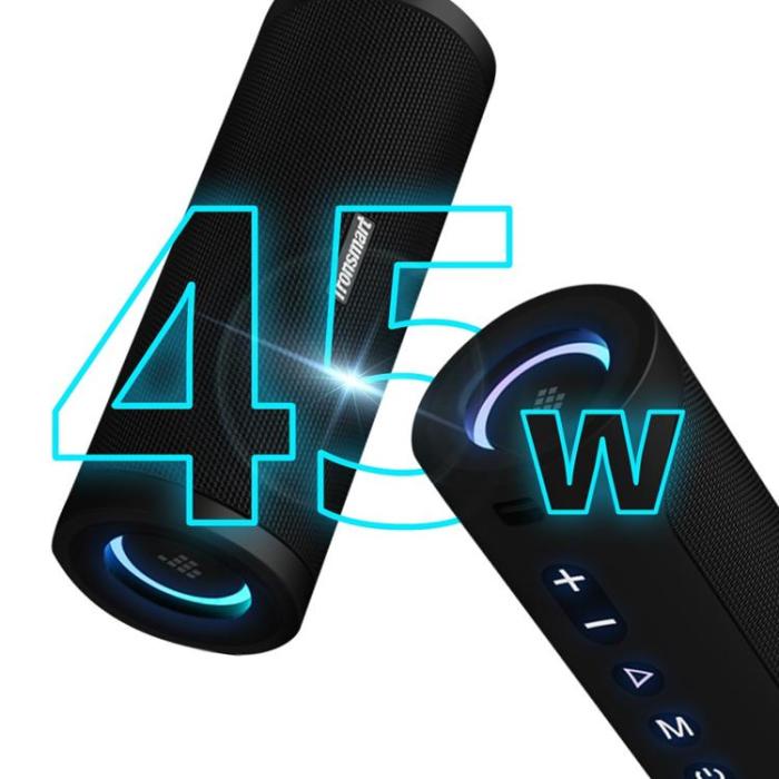 Tronsmart - Tronsmart T6 Pro 45W Bluetooth 5.0 Trådlös Högtalare LED - Svart