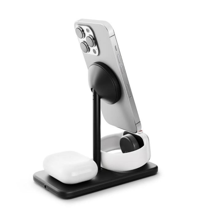 Twelve South - Twelve South 3-in-1 Trådlös Laddare Magsafe iPhone, Apple Watch, AirPods - Svart