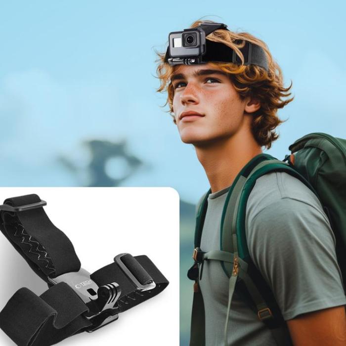 Tech-Protect - Tech-Protect Huvudfäste GoPro/DJI - Svart