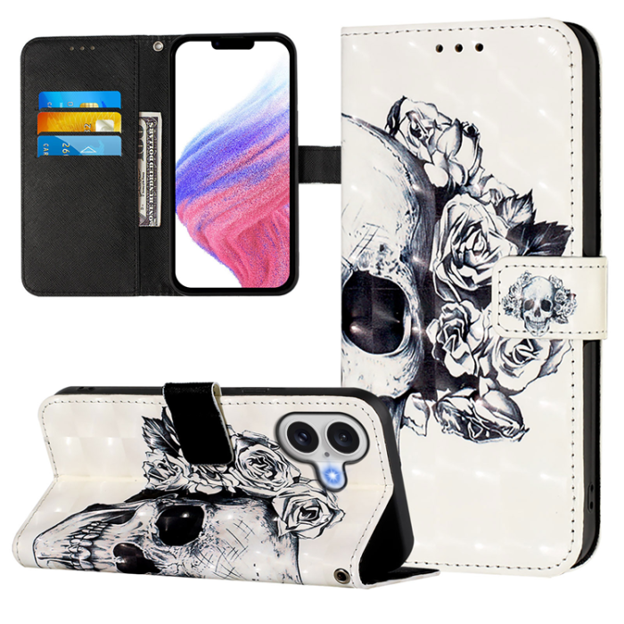 A-One Brand - iPhone 17 Plånboksfodral Printing Pattern Med Strap