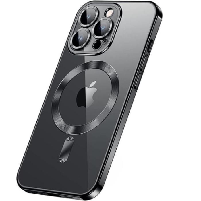 A-One Brand - iPhone 15 Pro Max Mobilskal Magsafe Electroplating - Svart