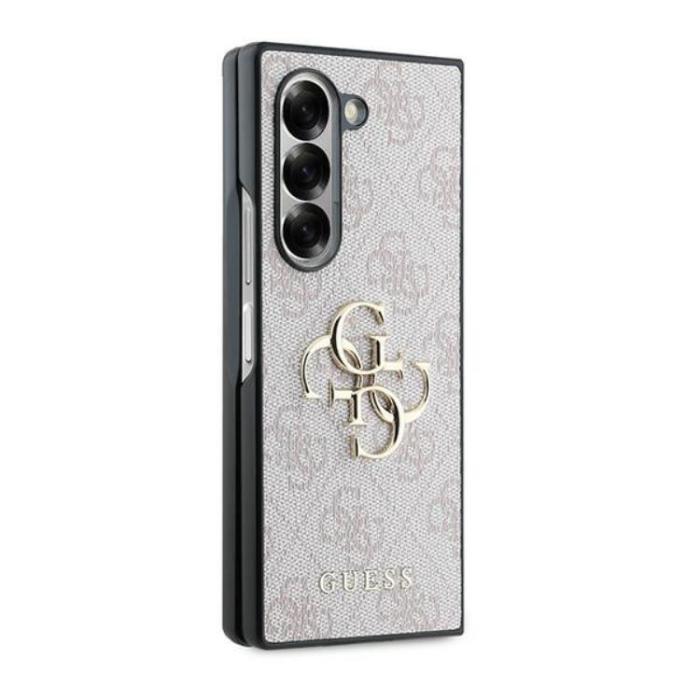 Guess - Guess Galaxy Z Fold 6 Mobilskal Läder 4G Metal Logo - Rosa