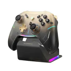 Machenike - Machenike Tr&aring;dl&ouml;s Spelkontroll med Laddningsstation G5Pro - Svart/Guld