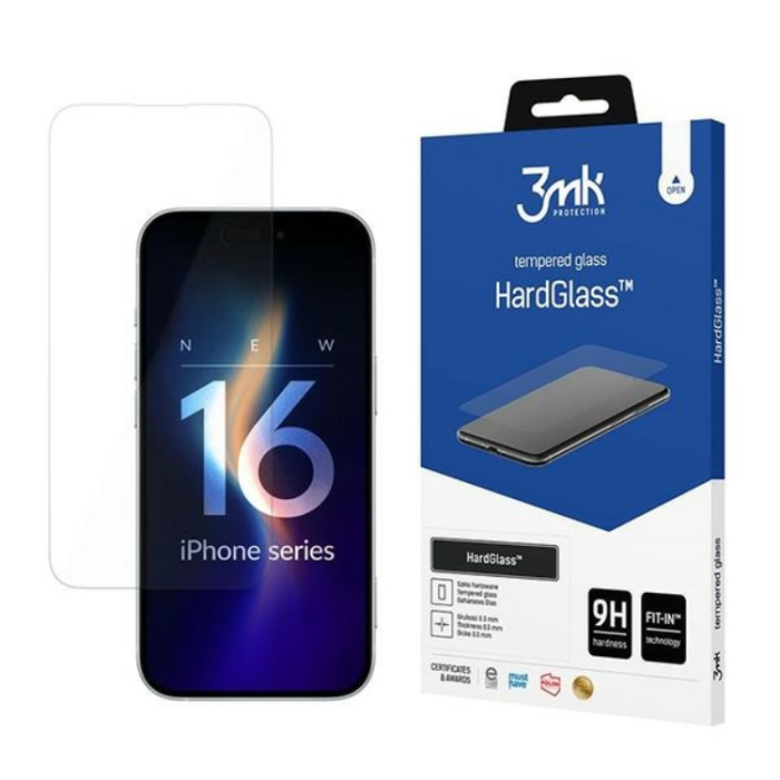 3MK - 3mk iPhone 16 Plus Härdat Glas Skärmskydd - Clear