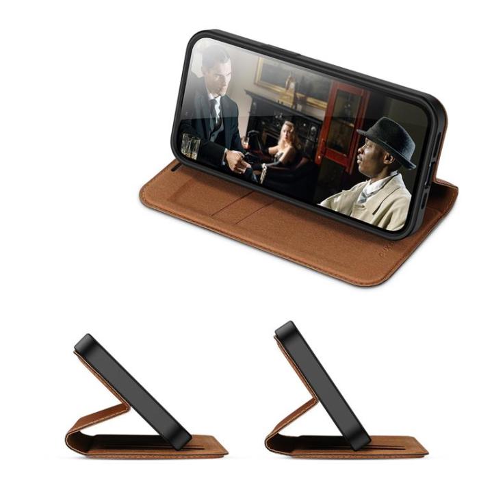 Dux Ducis - Dux Ducis iPhone 14 Plus Plånboksfodral Skin X2 - Brun
