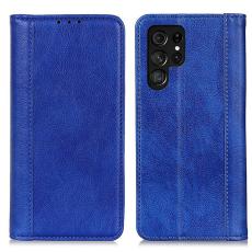 OEM - LITCHI Samsung Galaxy S26 Ultra Pl&aring;nboksfodral &Auml;kta l&auml;der- Bl&aring;