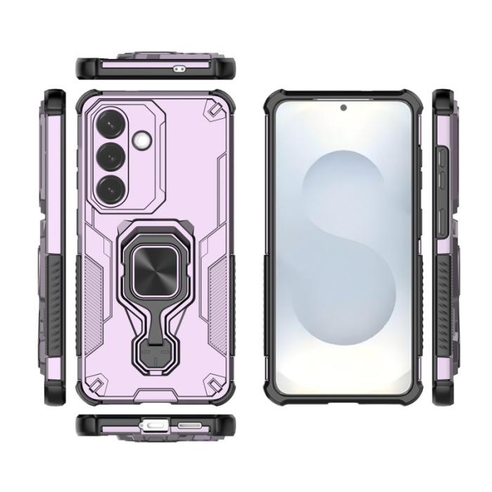 OEM - Mobilskal till Samsung Galaxy S26/S26 Pro Rotera Ring Kickstand Plast - Lila
