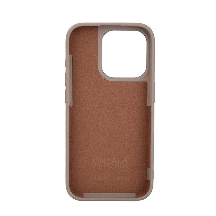 Onsala - Onsala iPhone 15 Pro Mobilskal Magsafe Silikon - Sand
