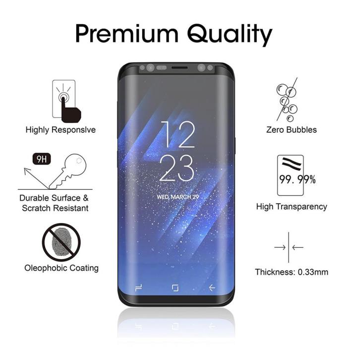UTGATT5 - CoveredGear Edge to Edge härdat glas till Samsung Galaxy S8 - Svart