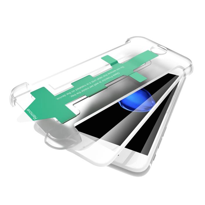 CoveredGear - CoveredGear Easy App Härdat Glas Skärmskydd till iPhone 8 Plus / 7 Plus - Vit
