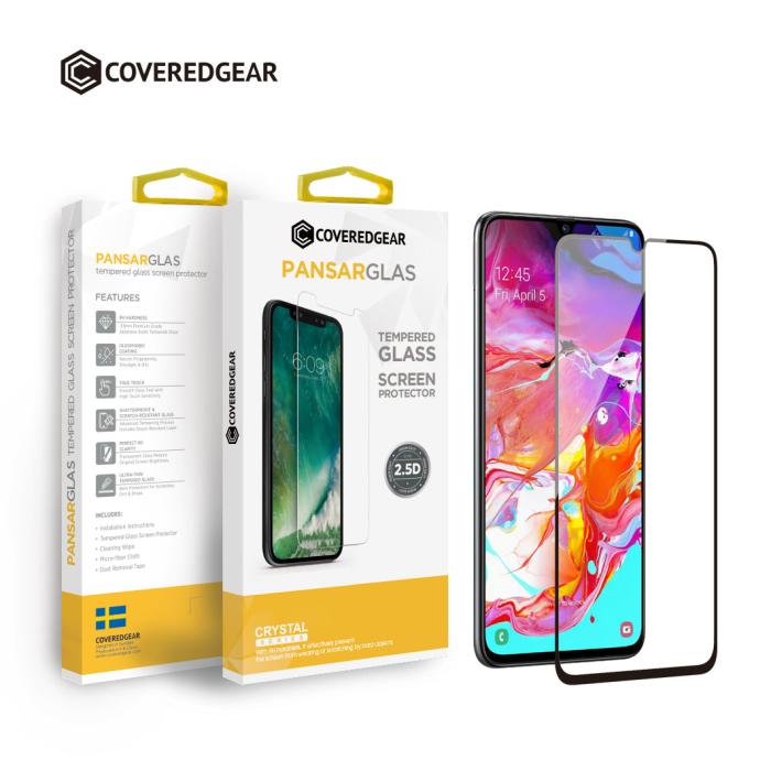 UTGATT1 - CoveredGear härdat glas skärmskydd till Samsung Galaxy A40 - Svart