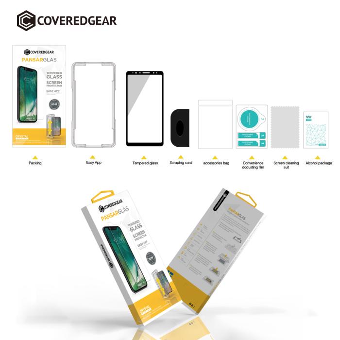 UTGATT1 - CoveredGear Easy App Härdat glas skärmskydd till Samsung Galaxy S9 Plus - Svart
