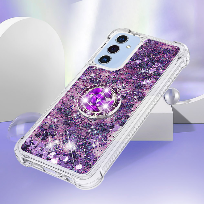 A-One Brand - Galaxy A17/A26 Mobilskal Kickstand Quicksand TPU - Mörklila