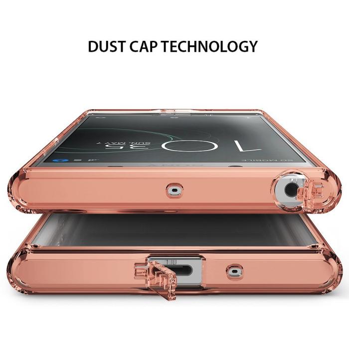 UTGATT4 - Ringke Fusion Skal till Sony Xperia XZ Premium - Rose Gold