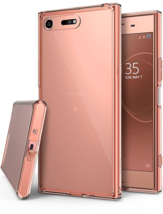 UTGATT4 - Ringke Fusion Skal till Sony Xperia XZ Premium - Rose Gold