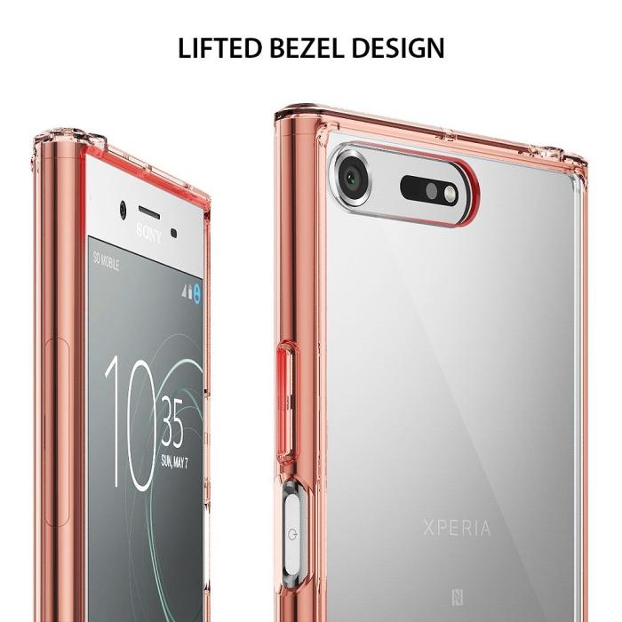 UTGATT4 - Ringke Fusion Skal till Sony Xperia XZ Premium - Rose Gold