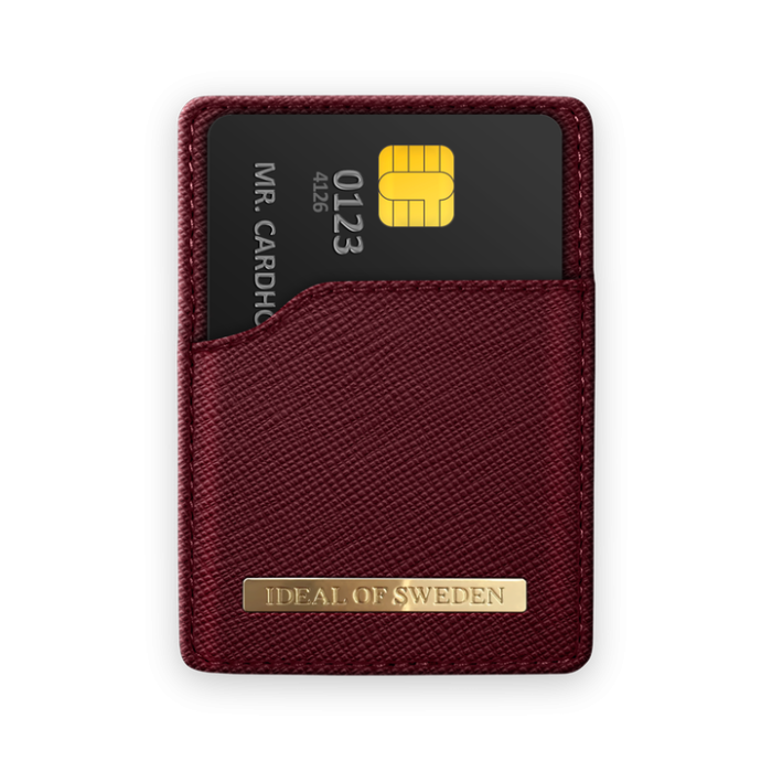 UTGATT4 - iDeal of Sweden Saffiano Magnetisk Korthållare - Burgundy