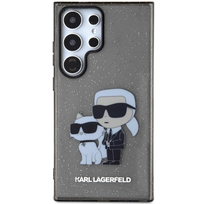 KARL LAGERFELD - Karl Lagerfeld Mobilskal till Galaxy S24 Ultra IML Glitter Karl & Choupette