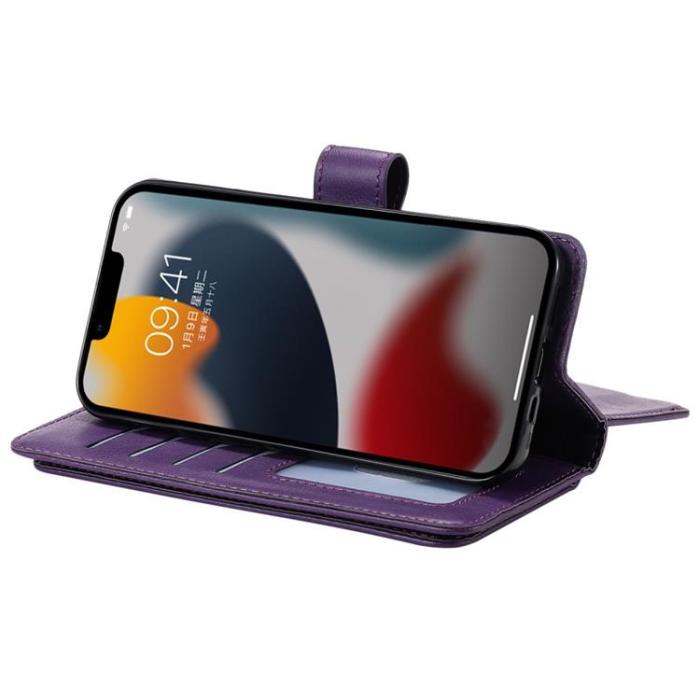A-One Brand - iPhone 14 Plus Plånboksfodral KT PU Läder - Lila