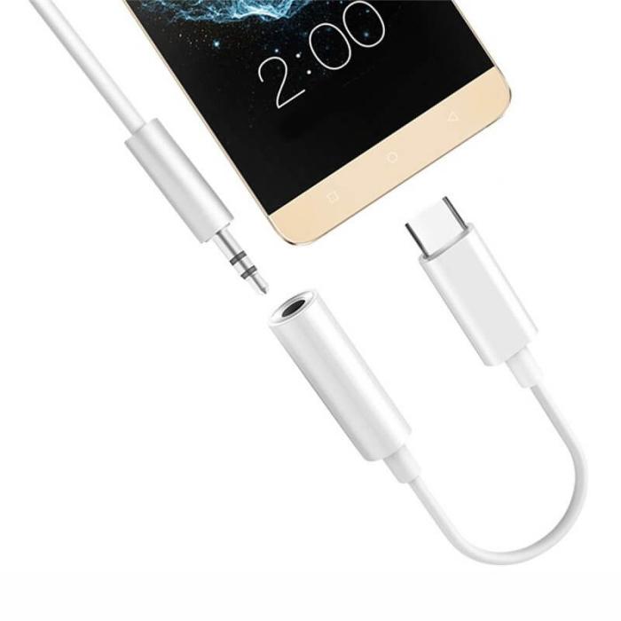 OEM - USB Type-C - 3.5 mm mini jack Female Adapter Svart