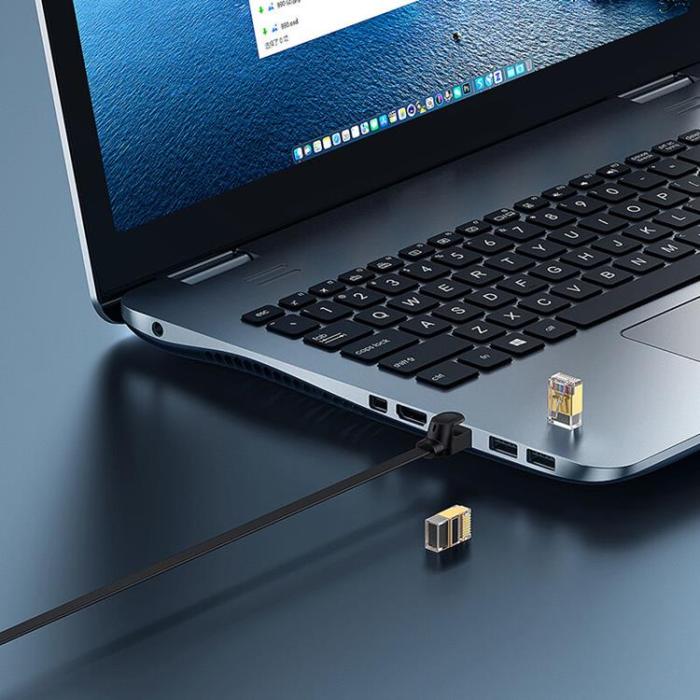 BASEUS - Baseus Fast RJ45 Cat 7 Nätverkskabel 0.5m - Svart