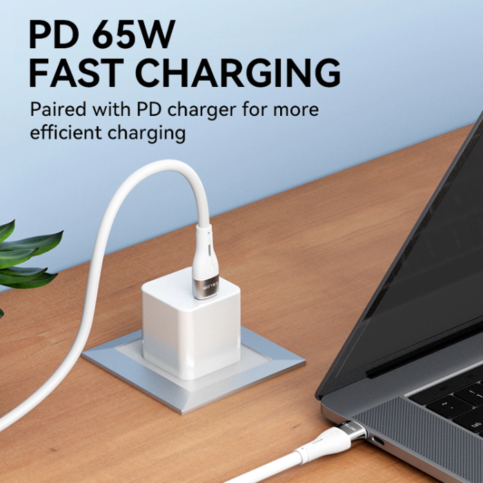 Wozinsky - Wozinsky USB-C till USB-C kabel PD 65W 2m - Vit