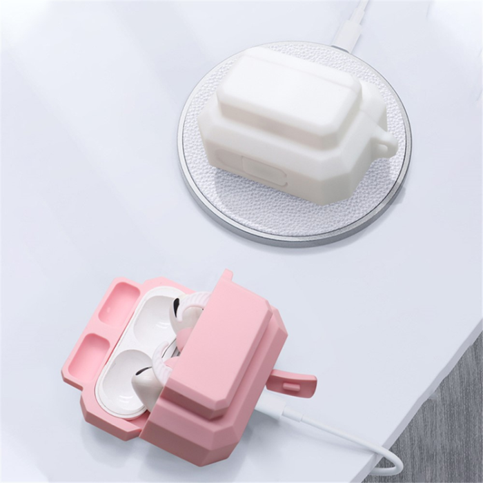 A-One Brand - AirPods Pro Skal Silikon 3-in-1 - Lysande rosa